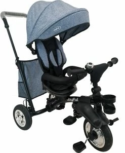 Ποδήλατο Τρίκυκλο Joyful Μπλε-Ραφ Foldable Rubber Tires (B58-YM23) -Μαγαζί ποδηλάτων Orient 200615 1