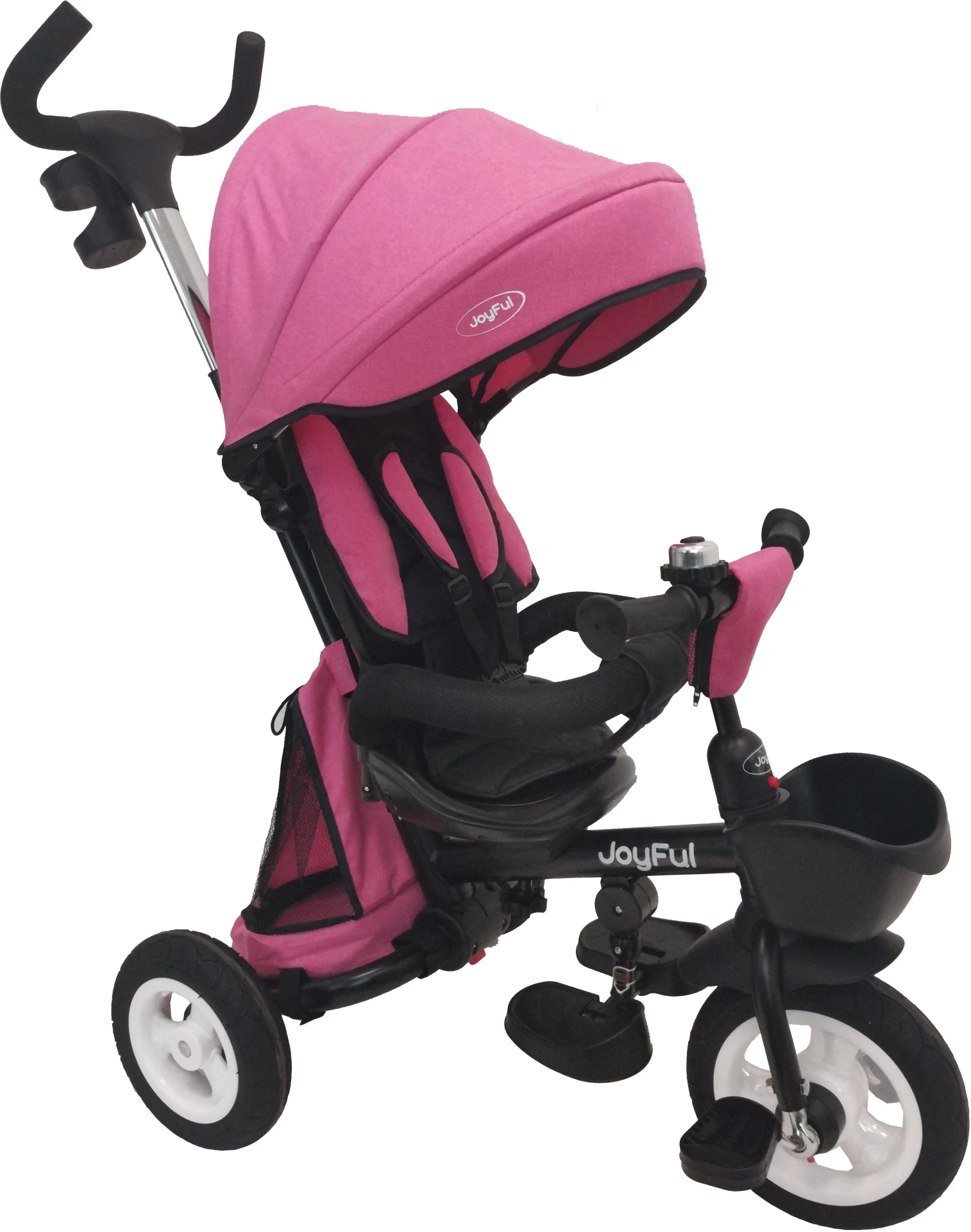 Ποδήλατο Τρίκυκλο Joyful Ροζ Foldable Rubber Tires (B56-YM19) 7 Ποδήλατο Τρίκυκλο Joyful Ροζ Foldable Rubber Tires (B56-YM19) - Image 5