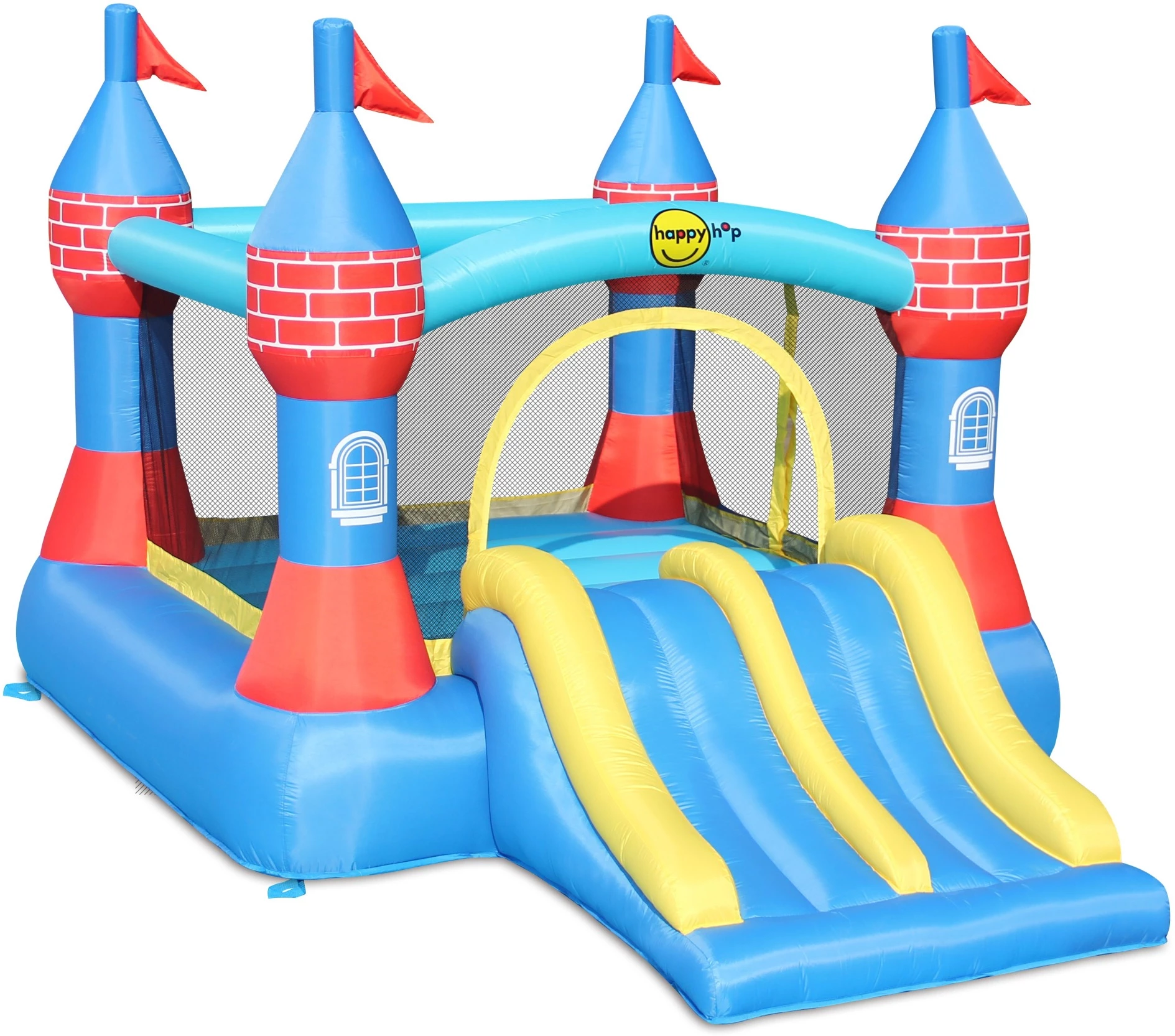 Happy Hop Τραμπολίνο Castle Bouncer Με Διπλή Τσουλήθρα (9512) 3 Happy Hop Τραμπολίνο Castle Bouncer Με Διπλή Τσουλήθρα (9512)