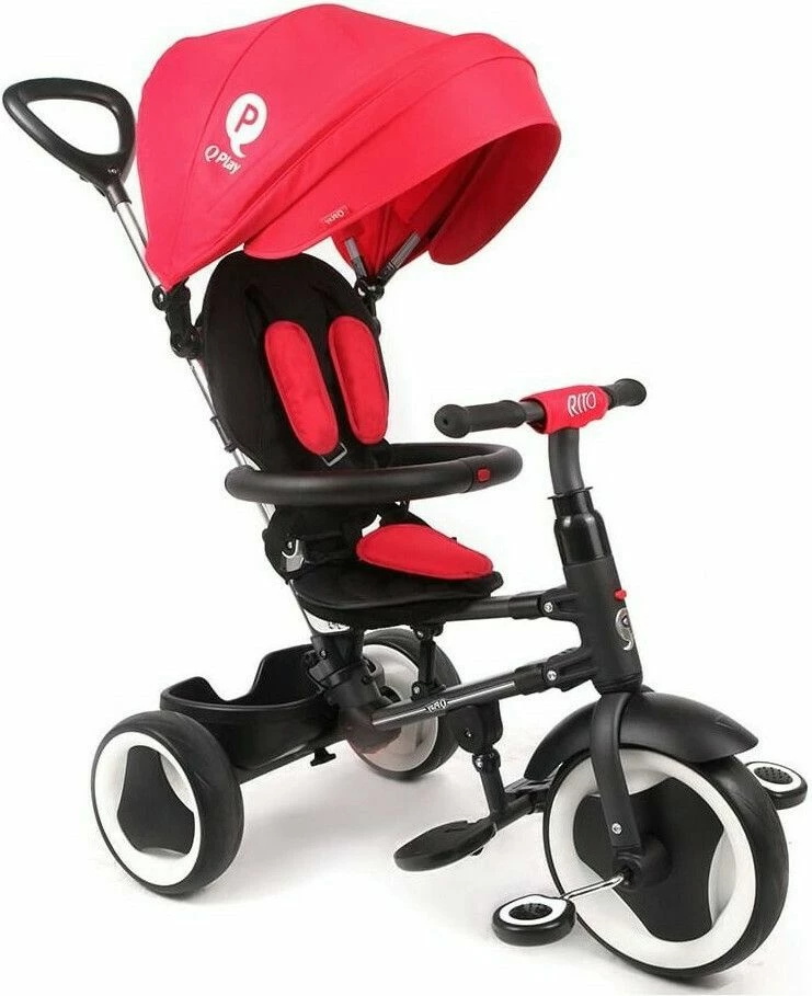 QPlay Ποδήλατο Τρίκυκλο Q Play Rito Eva 3 In 1 Red Deluxe Αναδιπλούμενο Με Τέντα, Καλάθι, Υποπόδιο (01-1212037-06) 4 QPlay Ποδήλατο Τρίκυκλο Q Play Rito Eva 3 In 1 Red Deluxe Αναδιπλούμενο Με Τέντα, Καλάθι, Υποπόδιο (01-1212037-06) - Image 2
