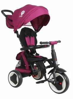 QPlay Ποδήλατο Τρίκυκλο Q Play Rito Plus Eva 3 In 1 Purple Deluxe Αναδιπλούμενο Με Τέντα, Τσαντα, Υποπόδιο (01-1212041-05)