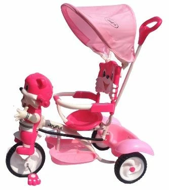 Joyful Παιδικό Τρίκυκλο Ποδήλατο Ροζ Σκυλάκι Με Τεντα Και Καλαθι (709-2 A-03/A-06) 4 Joyful Παιδικό Τρίκυκλο Ποδήλατο Ροζ Σκυλάκι Με Τεντα Και Καλαθι (709-2 A-03/A-06) - Image 2