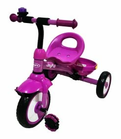 Ποδήλατο Τρίκυκλο Joyful Μωβ Με Καλάθι Και Κόρνα (704EVA E-02) -Μαγαζί ποδηλάτων Orient 210743 1