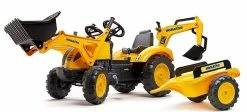 Falk Παιδικός Τρακτέρ Komatsu WB93R με Διπλό Εκσκαφέα και Καρότσα (2086Y)
