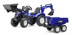 Falk Τρακτέρ 3090W New Holland με Διπλό Εκσκαφέα Μπλε και Καρότσα (3090W)