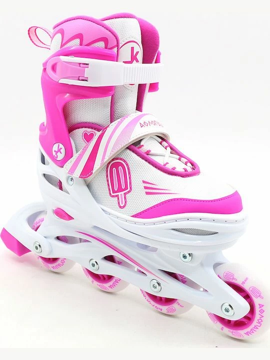 Athlopaidia Πατίνι Αυξομειούμενο 3 σε 1 (Inline/Roller/Skate) 30-33 Ροζ/Λευκό (002.10320/K/30) 4 Athlopaidia Πατίνι Αυξομειούμενο 3 σε 1 (Inline/Roller/Skate) 30-33 Ροζ/Λευκό (002.10320/K/30) - Image 2
