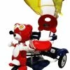 Παιδικό Τρίκυκλο Ποδήλατο Joyful Κόκκινο Αρκουδάκι Πιλότος Με Τέντα Και Καλάθι (855-2)