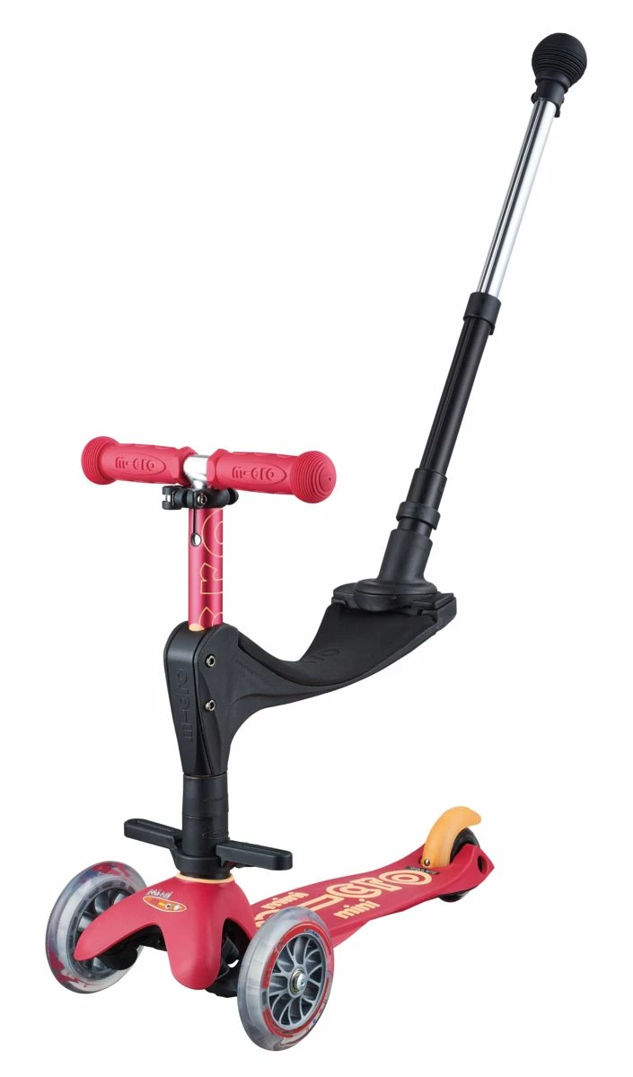 Micro Πατινι Mini 3 In 1 Deluxe Plus Rubin Red Φουξια (MMD056) 4 Micro Πατινι Mini 3 In 1 Deluxe Plus Rubin Red Φουξια (MMD056) - Image 2