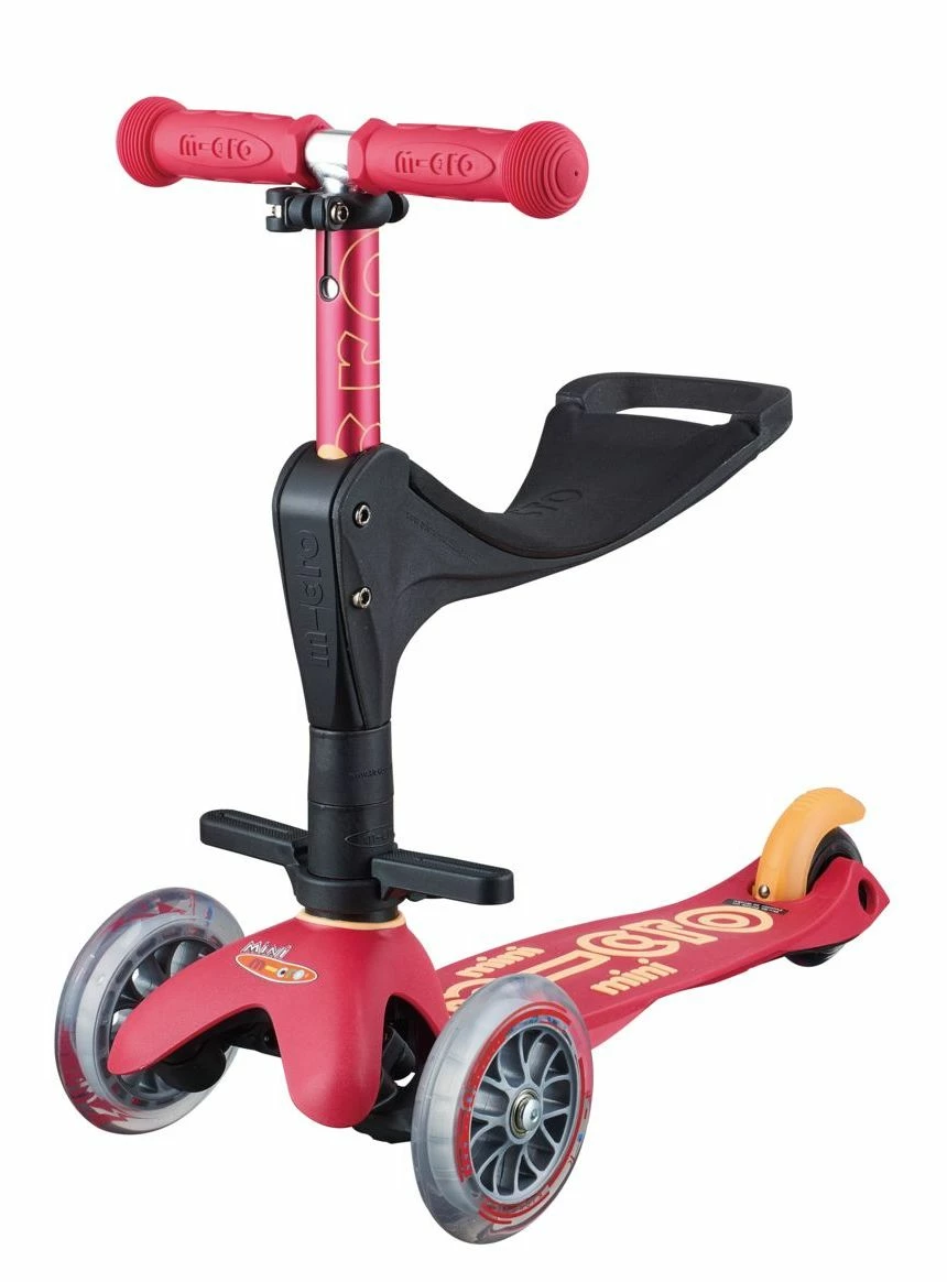 Micro Πατινι Mini 3 In 1 Deluxe Plus Rubin Red Φουξια (MMD056) 5 Micro Πατινι Mini 3 In 1 Deluxe Plus Rubin Red Φουξια (MMD056) - Image 3