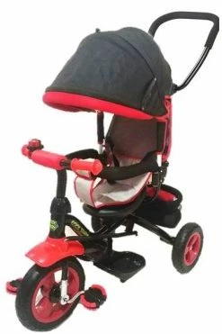 MG Toys Παιδικο Τρικυκλο Ποδηλατο Luxury Colour Seat Turning System Σε Μαυρο Χρωμα (680655)