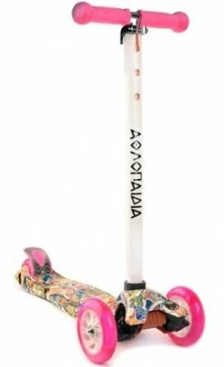 Αθλοπαιδιά Πατίνι Scooter Με Φως Στις Ρόδες Ροζ Σχέδιο 10 (002.61210/10) -Μαγαζί ποδηλάτων Orient 690225 1