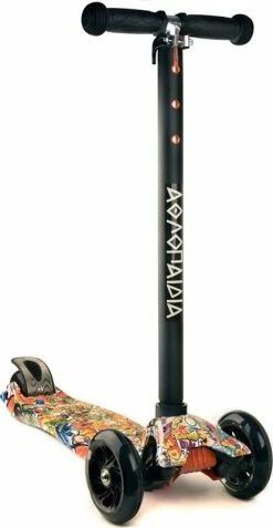 Αθλοπαιδιά Πατίνι Scooter Με Φως Στις Ρόδες Μαύρο Σχέδιο 9 (002.61210/9)