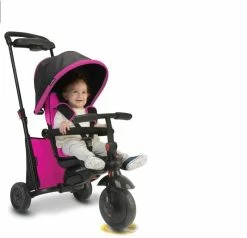 Smartrike Smartfold 500 Ποδήλατο Τρίκυκλο Ροζ Μπαστούνι-Μπάρα Προστασίας (5050200)