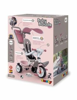 Ποδήλατο Τρίκυκλο Smoby Baby Balade Plus Pink (741401) 10 Ποδήλατο Τρίκυκλο Smoby Baby Balade Plus Pink (741401) -Μαγαζί ποδηλάτων Orient 698842 3