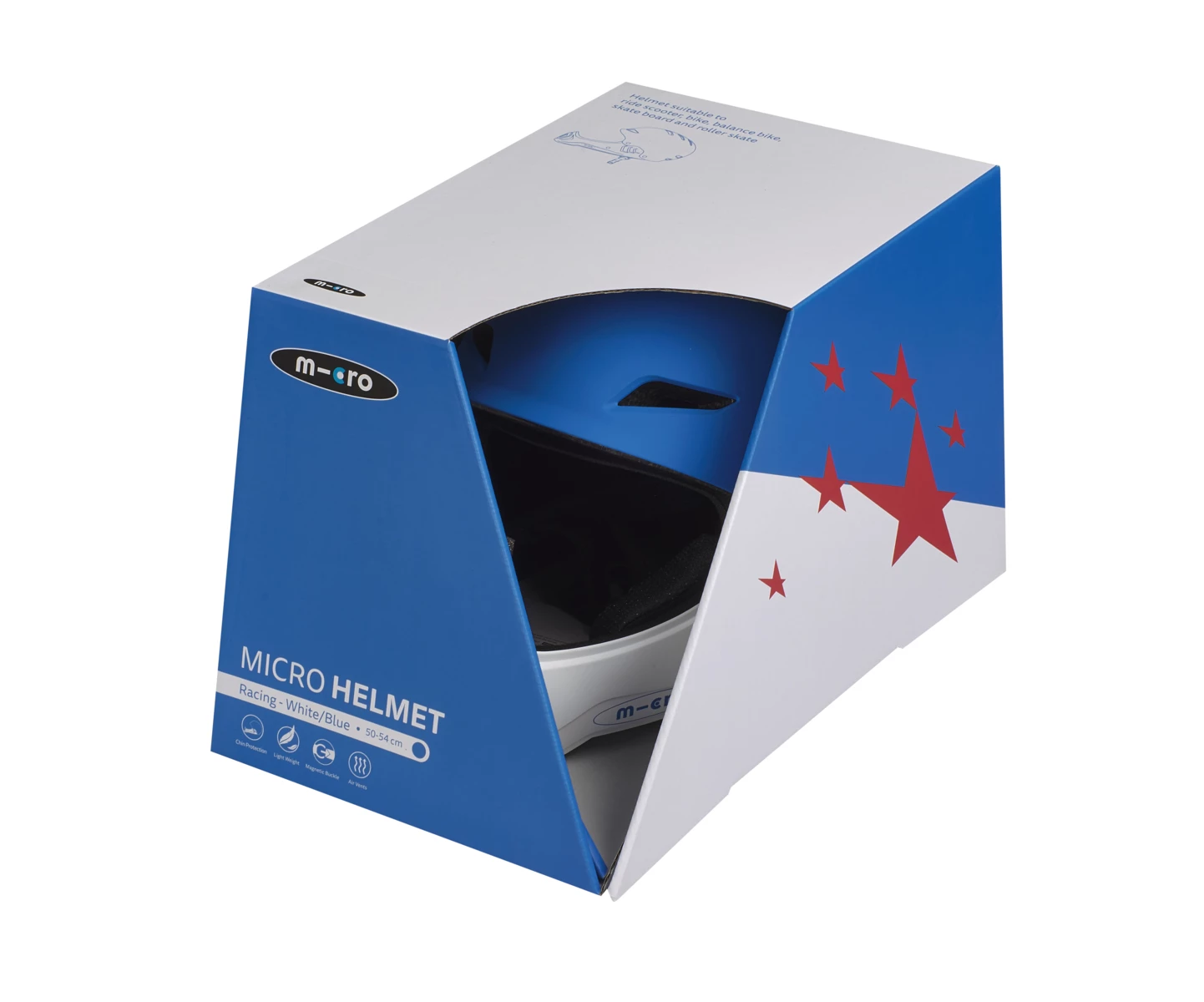 Κράνος Micro Racing Λευκό / Μπλε Small (48-54cm) 7 Κράνος Micro Racing Λευκό / Μπλε Small (48-54cm) - Image 5